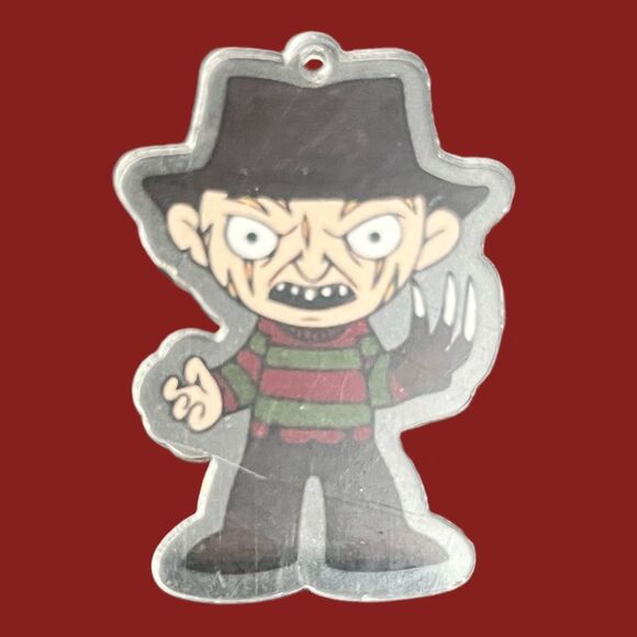 Halloween Freddy Kruger Plastic Color Key Chain Charm 1.5” B6 - Picture 3 of 3